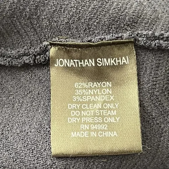 NWT Jonathan Simkhai Straight Laced Skirt Crop Tank Top Outfit Stretch Knit Navy - Picture 10 of 12